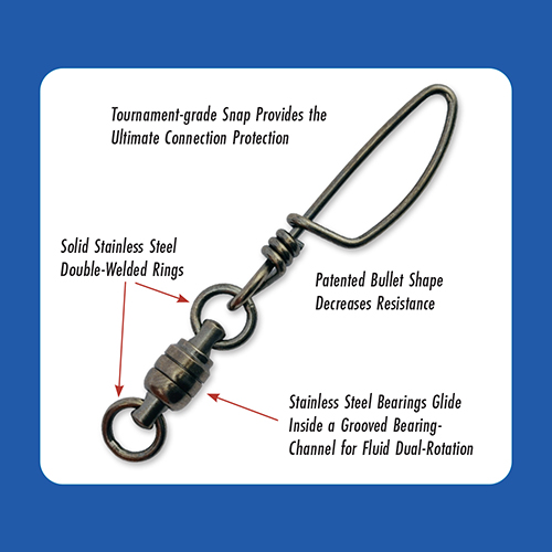 AFW Stainless Steel Ball Bearing Snap Swivels With Double Welded Rings